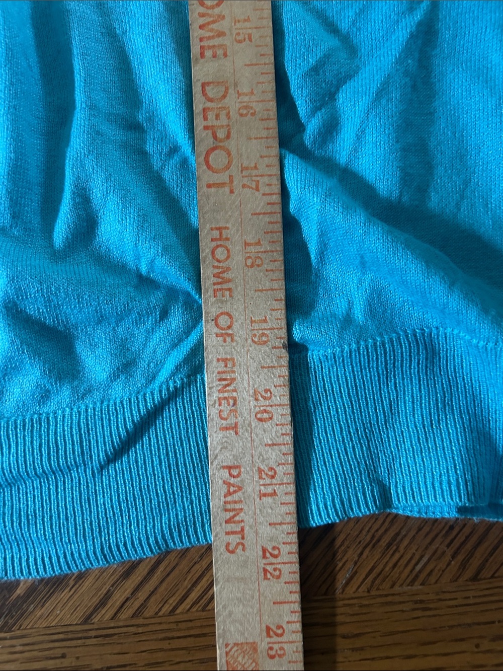 Turquoise Button-Front Cardigan Sweater - Picture 4 of 13